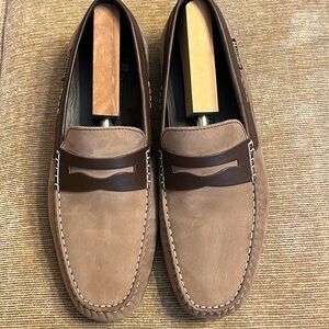 Mephisto 'Alyon' Penny Loafer - Brown Leather / Tan Nubuck - 11.5 US men